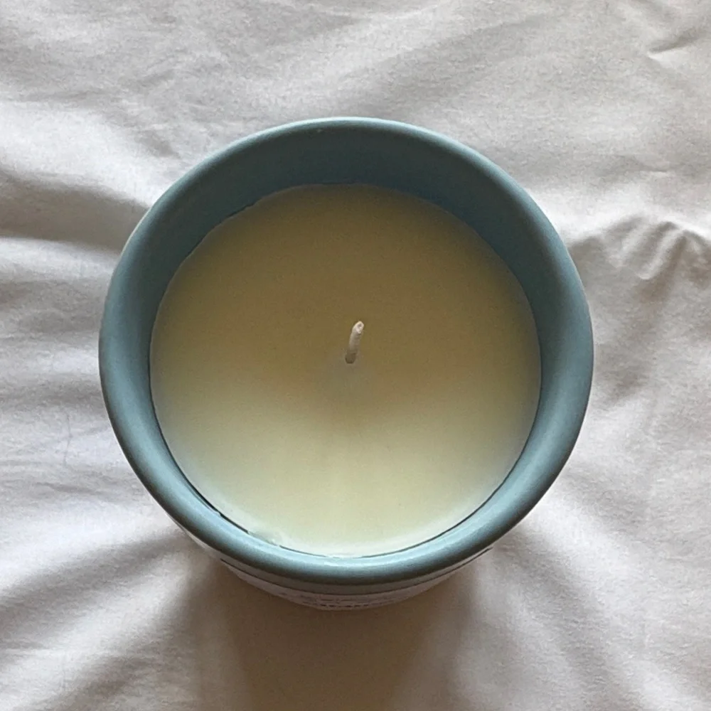 Soli Neroli Blue & Gold Ceramic Candle by